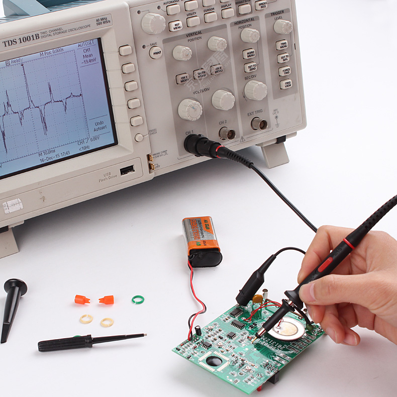 示波器探头100M高压探棒20M表线探针测试线200M通用表笔配件