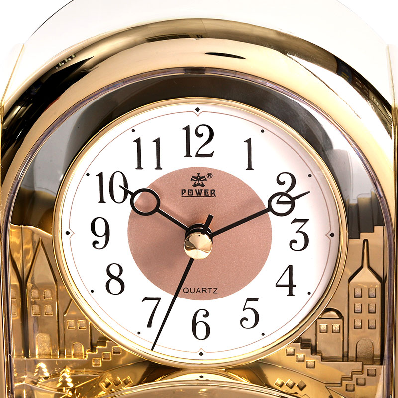 霸王现代简约座钟客厅欧式复古时钟音乐台钟静音钟表创意坐钟摆件-图1
