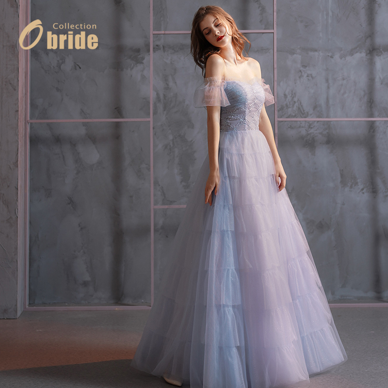 obride[星轨]2020新款一字肩轻婚纱 obride礼服/晚装