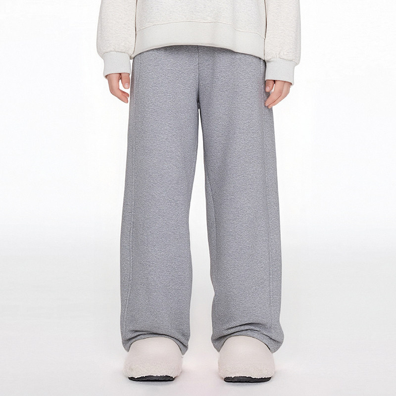 MSYJ 百搭基础款加绒卫裤女童秋冬休闲裤宽松软糯直筒长裤,淘宝优惠券,粉丝福利购,淘宝优惠卷