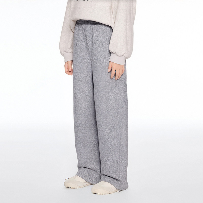 MSYJ 百搭基础款加绒卫裤女童秋冬休闲裤宽松软糯直筒长裤,淘宝优惠券,粉丝福利购,淘宝优惠卷