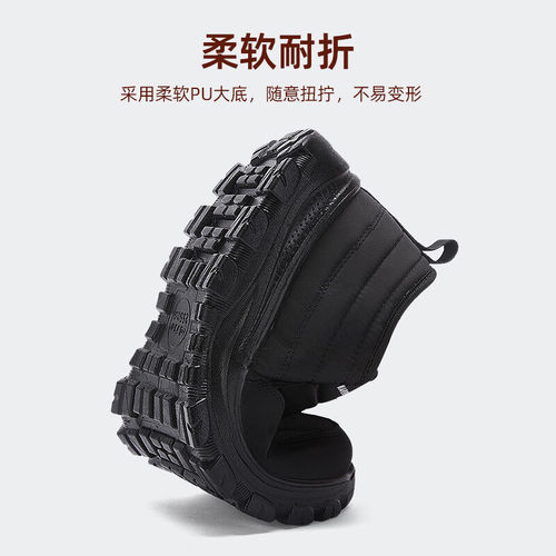 回力棉鞋男鞋冬季新款加绒保暖雪地靴防水爸爸棉鞋一脚蹬老人鞋 - 图1