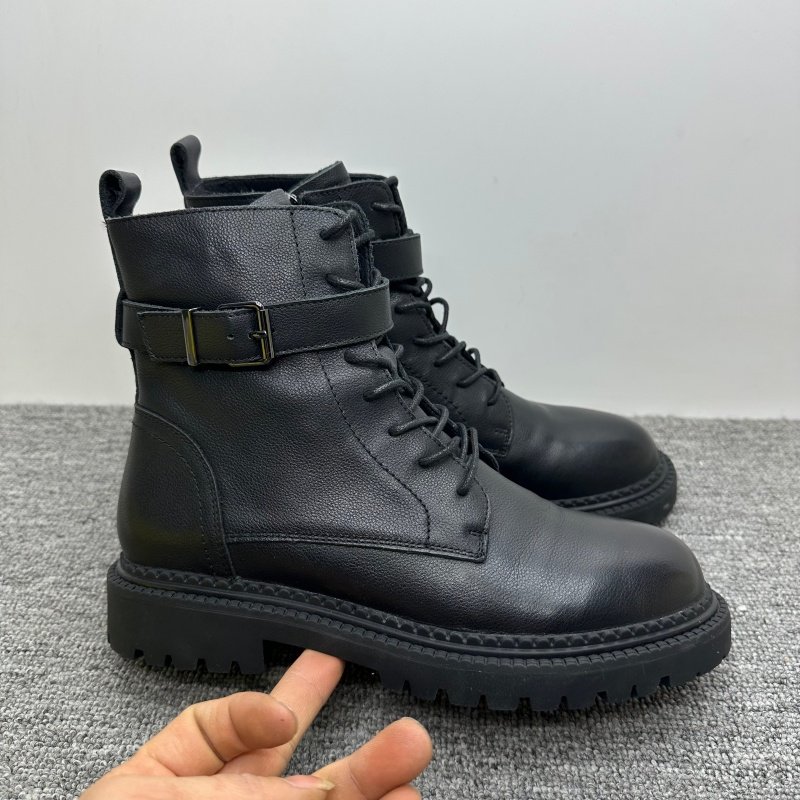 孤品处理39码头层牛皮厚底马丁靴女百搭英伦风真皮女短靴单靴子潮,淘宝优惠券,粉丝福利购,淘宝优惠卷