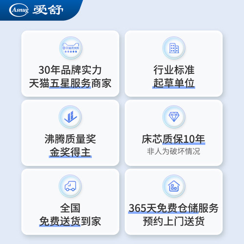爱舒儿童专用护脊甲醛无超标席梦思独立弹簧加硬可拆天然乳胶床垫 - 图3