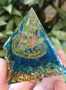 树脂室内橄榄水晶树桌面摆件