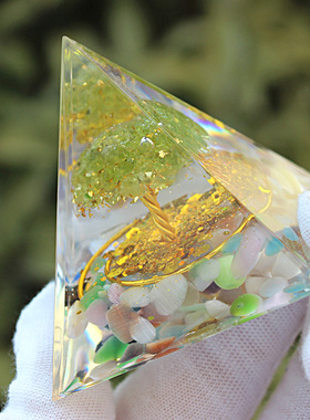 水晶碎石水晶树装饰摆件