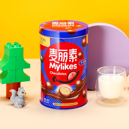 歌斐颂黑巧跳跳糖麦丽素巧克力朱古力儿童童年网红零食250g*2罐装 - 图1