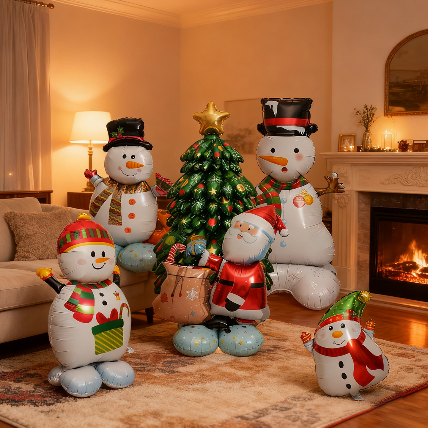 圣诞节主题铝膜站立气球树圣诞老人雪人室内商场装饰用品派对布置,淘宝优惠券,粉丝福利购,淘宝优惠卷