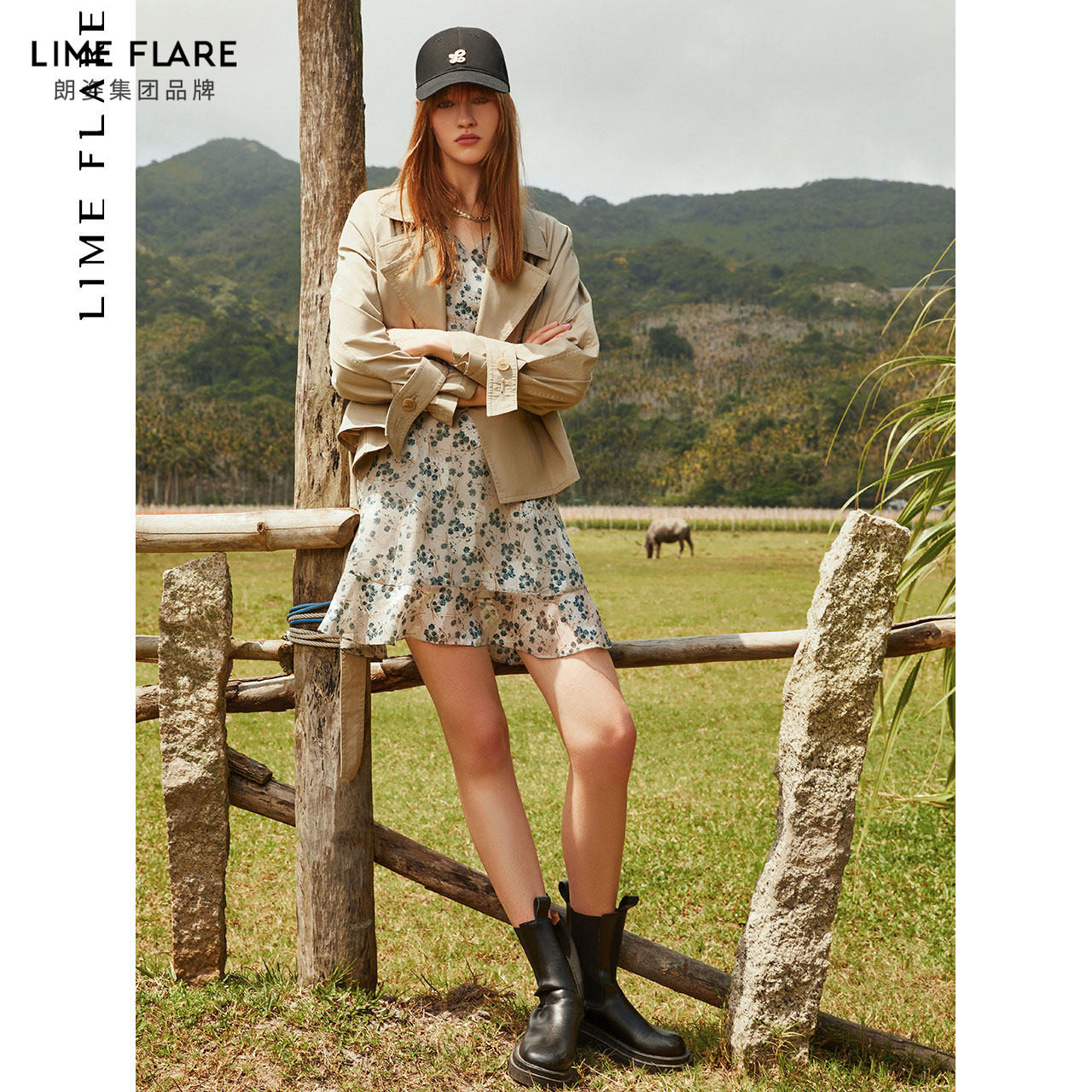 莱茵福莱尔收腰中袖连衣裙垂感提花雪纺裙初秋v领碎花裙,淘宝优惠券,粉丝福利购,淘宝优惠卷