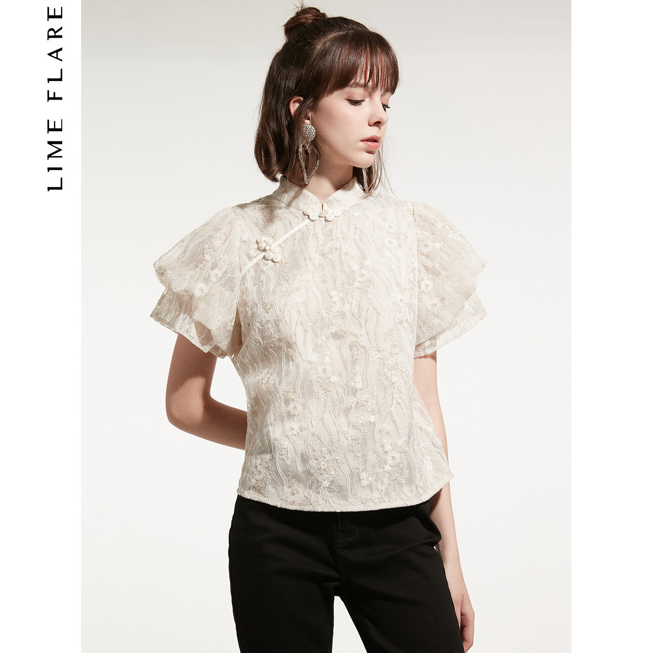 朗姿莱茵2022新款新中式夏季衬衫 LIMEFLARE衬衫
