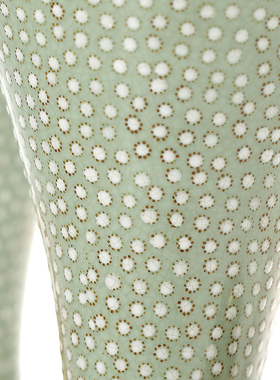 蒂高美居欧式风陶瓷镶铜号角摆件