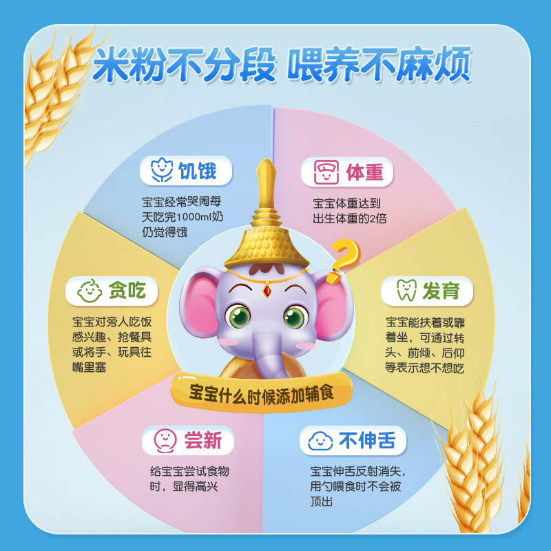 凑单9.34）婴儿专用原味高铁营养米粉225克