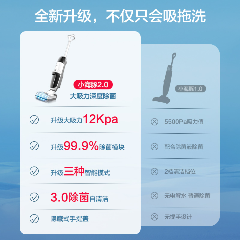 【海尔官旗】小海豚2.0除菌吸拖无线洗地机