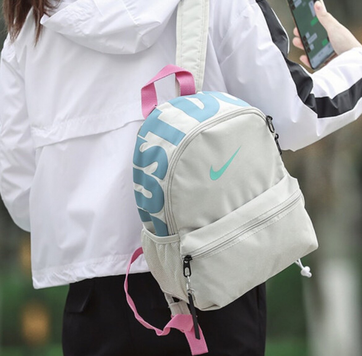 耐克小书包小奶包迷你旅游休闲男女儿童背包学生双肩包BA5559-104