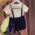 Quần áo bé gái cotton 2019 mới hè siêu ngoại nữ bé mùa hè đi học gió bé váy nhỏ - Váy