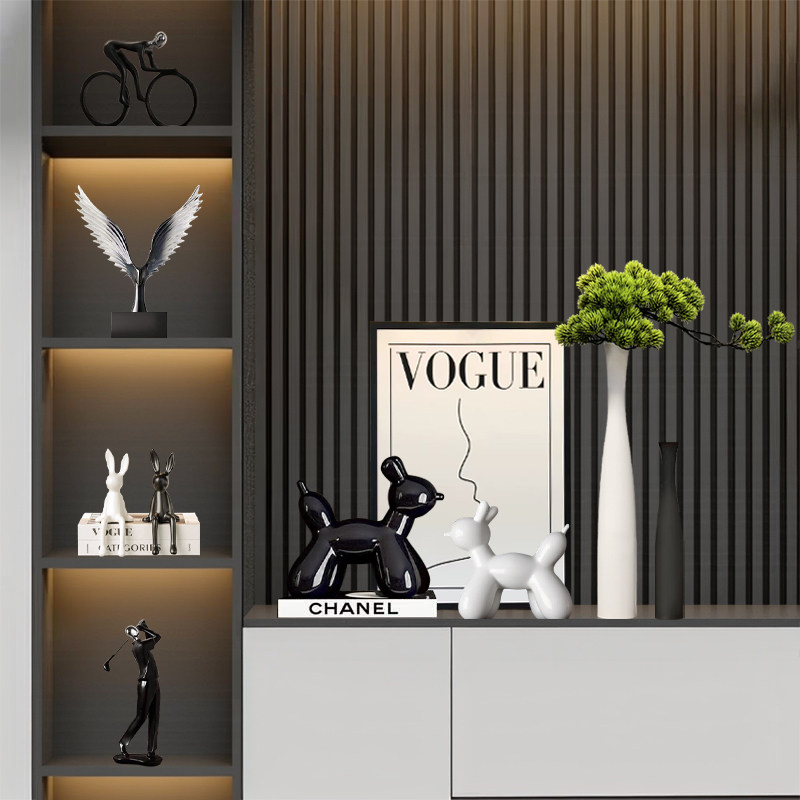 现代轻奢黑白坐姿兔子摆件客厅玄关酒柜书房卧室家居装饰品摆件,淘宝优惠券,粉丝福利购,淘宝优惠卷
