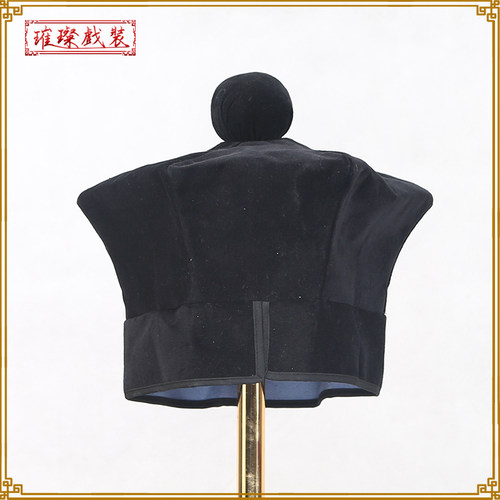 戏曲罗帽螺帽京剧老生家院武生帽子黑罗帽家丁帽武松帽六角素罗帽 - 图1