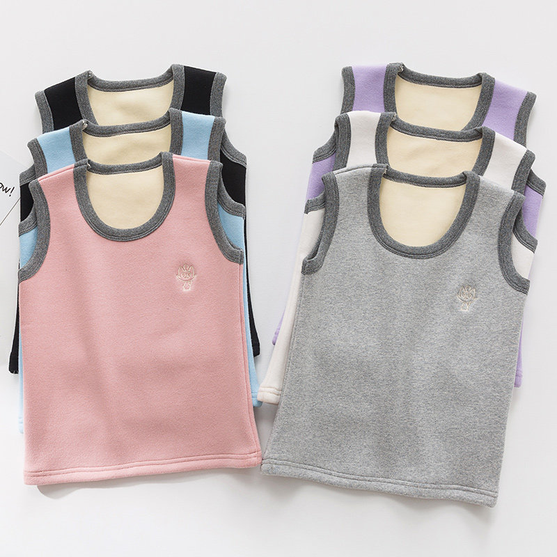 儿童马甲加绒加厚宝宝女童保暖内穿秋冬打底男童中大童绣花背心潮,淘宝优惠券,粉丝福利购,淘宝优惠卷