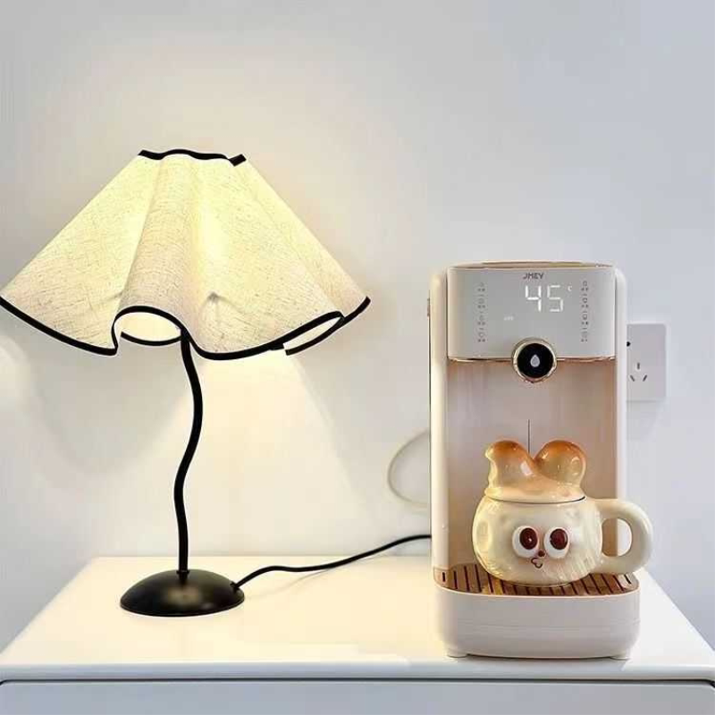 花瓣伞ins高级感简约中古台灯小夜灯卧室床头书房氛围灯