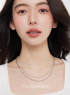 高级感铜镀真金双层叠戴项链