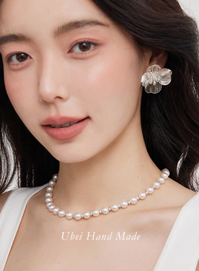 有北手作 千金风8mm施家珍珠项链潮轻奢小众高级感锁骨链博主同款