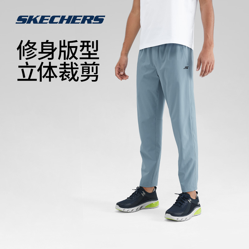 Skechers斯凯奇速干GODRI健身直筒长裤2024男子运动弹力透气