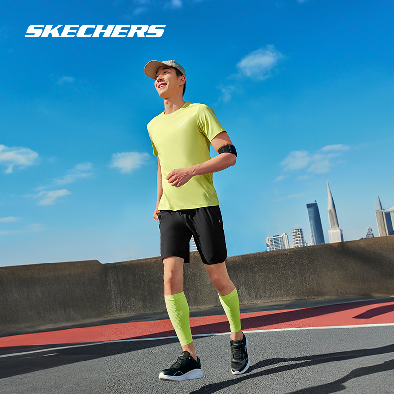 Skechers斯凯奇2024春新款男子速干科技凉感短裤轻盈舒适休闲运动 - 图3