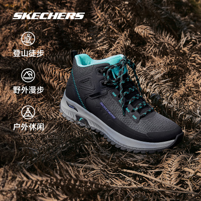 Skechers斯凯奇冬季新品女鞋高帮护踝户外鞋子舒适透气吸震运动鞋