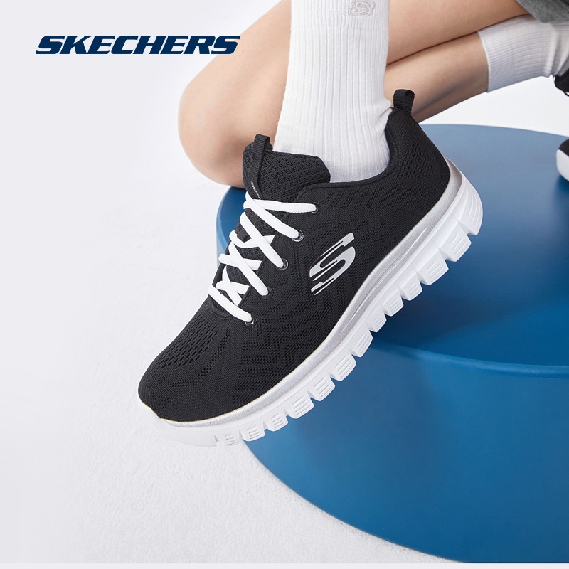 Skechers斯凯奇女鞋运动鞋男透气跑步鞋妈妈鞋健步鞋中年爸爸鞋子