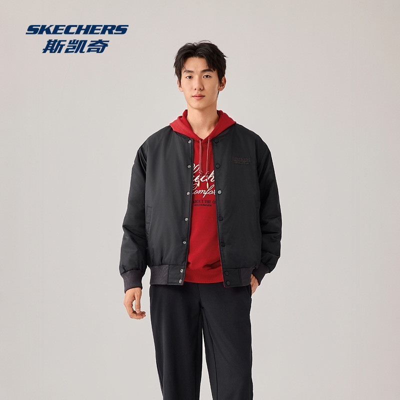 梁朝伟同款|斯凯奇新年战袍棒球外套2026春季新款两穿防风棉服,淘宝优惠券,粉丝福利购,淘宝优惠卷