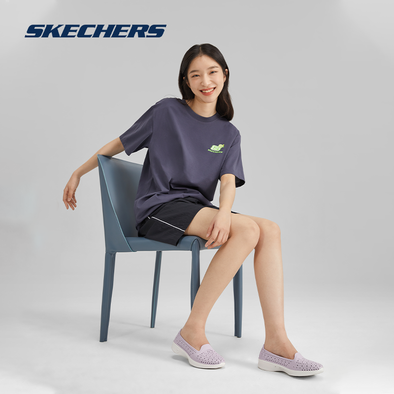 Skechers斯凯奇泡泡鞋女鞋百搭凉鞋拖鞋外穿洞洞鞋单鞋渔夫鞋子