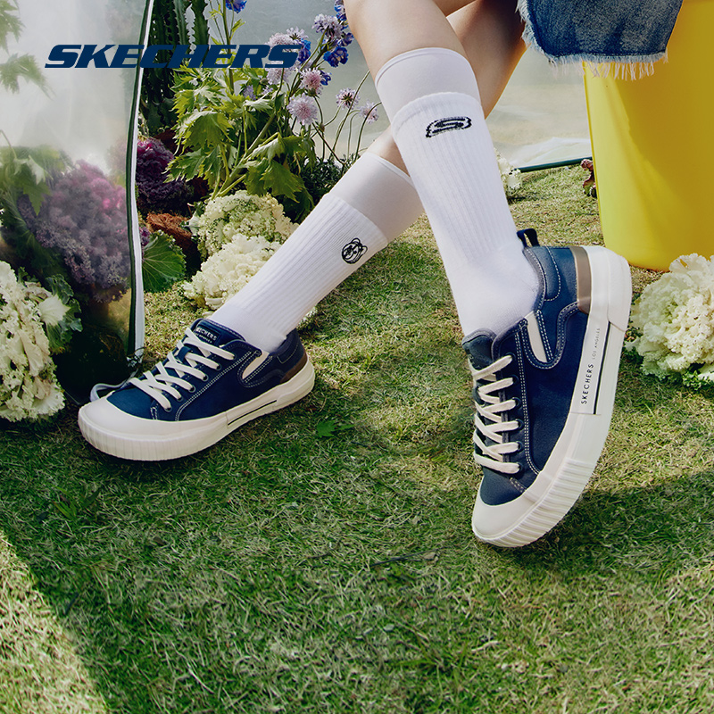 skechers new moon情侣女男帆布鞋 skechers运动帆布鞋