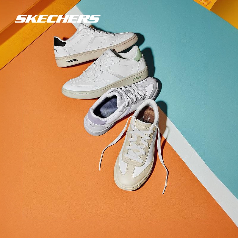 Skechers斯凯奇女款板鞋2024春季新品足弓支撑轻便舒适运动休闲鞋