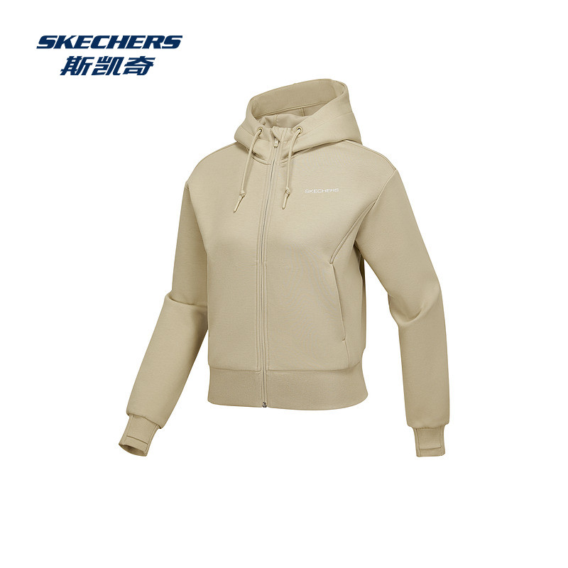 斯凯奇新品女士宽松廓形舒适连帽针织运动外套休闲百搭,淘宝优惠券,粉丝福利购,淘宝优惠卷
