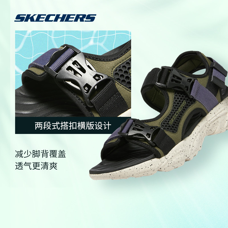 skechers渔夫凉鞋2023春新款机甲 skechers运动运动沙滩鞋/凉鞋
