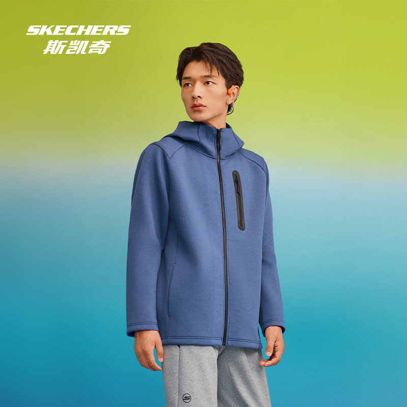 斯凯奇运动外套冬季男女同款柔软舒适保温针织连帽休闲潮流运动款,淘宝优惠券,粉丝福利购,淘宝优惠卷