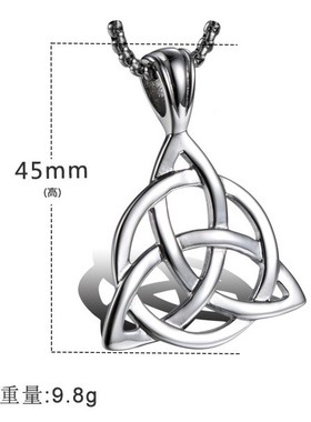 热卖欧美简约合金三角位一体复古男女通用中国结项链