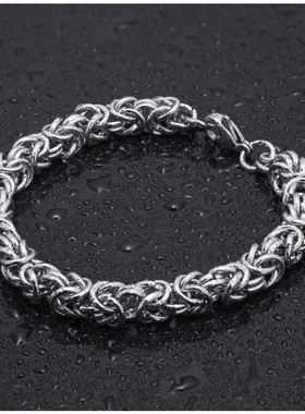 编织手工钛钢男士饰品毛衣链