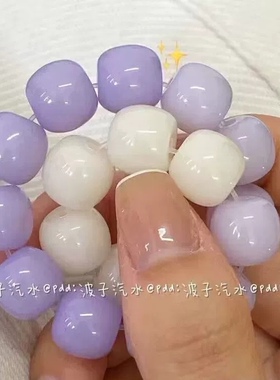白玉手串情侣渐变色手链