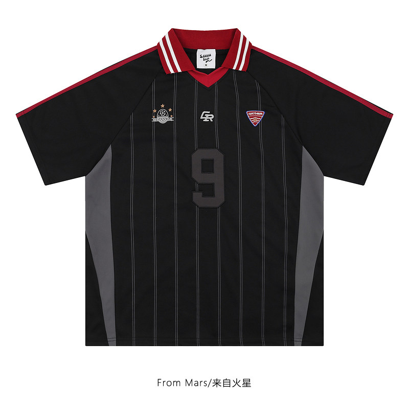 From Mars 会拥有的 慵懒风复古拼色条纹数字印花宽松短袖T恤夏季,淘宝优惠券,粉丝福利购,淘宝优惠卷