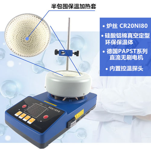【予申仪器】ZNCL-TS智能恒温磁力电热套搅拌机/双数显环保加热套 - 图2