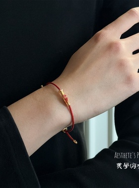 新年锦鲤红绳手链女轻奢百搭