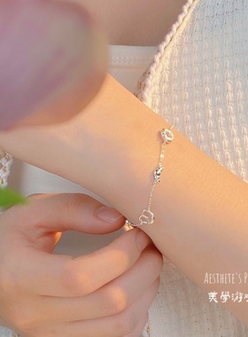 S925纯银时尚百搭面包脑袋手链