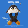 Hat and scarf all in one cute women's winter warm ear protection