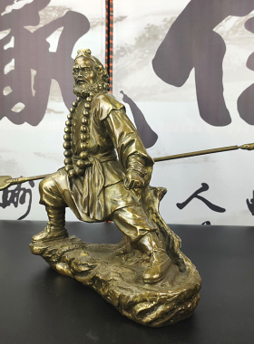 沙僧铜像西游记人物之一黄铜铸造师徒四人孙悟空猪八戒唐僧像定做