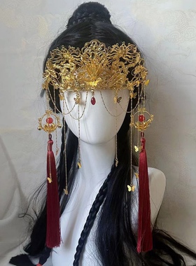 额冠合金古风发饰龙凤头冠