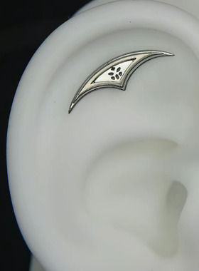 F136钛合金耳舟钉耳骨钉耳轮钉恶魔钉helix酷拽帅内螺纹穿刺饰品