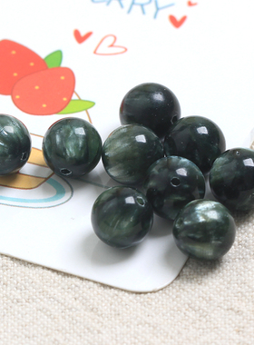 天然散珠绿色水晶饰品配件