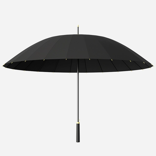 24 -костный зонтик с длинной ручкой автоматическая сильная сильная анти -ветра с двойным зонтиком Женский прозрачный дождь и дождь с двойственным использованием на заказ прямой ручка зонт