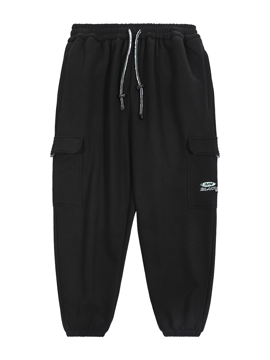BLACUL刺绣多口袋卫裤男工装裤美式复古HipHop宽松肥大加绒休闲裤,淘宝优惠券,粉丝福利购,淘宝优惠卷